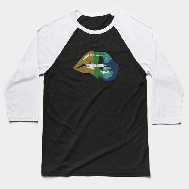 Rainbow Lips 2 Baseball T-Shirt by Collagedream